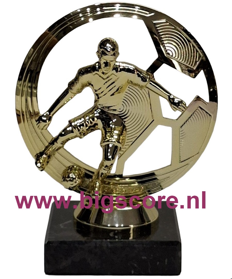 Voetbalbeker Kunststof goud HR BST 38231 op aanvraag!!
